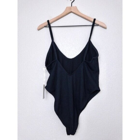 NWT Good American Always Fits One Piece 2XL-3XL Black001 Stretch Cheeky Crinkle - Picture 5 of 7